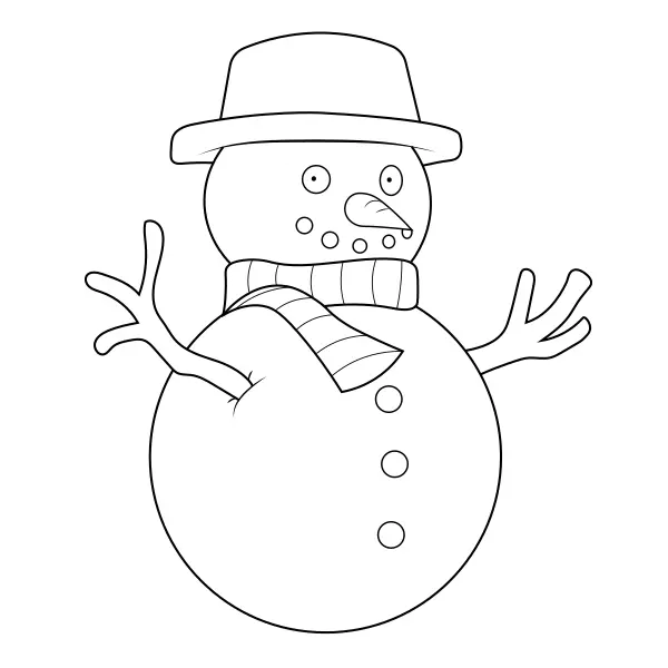 Muñeco de nieve | Dibujos para colorear online para niños