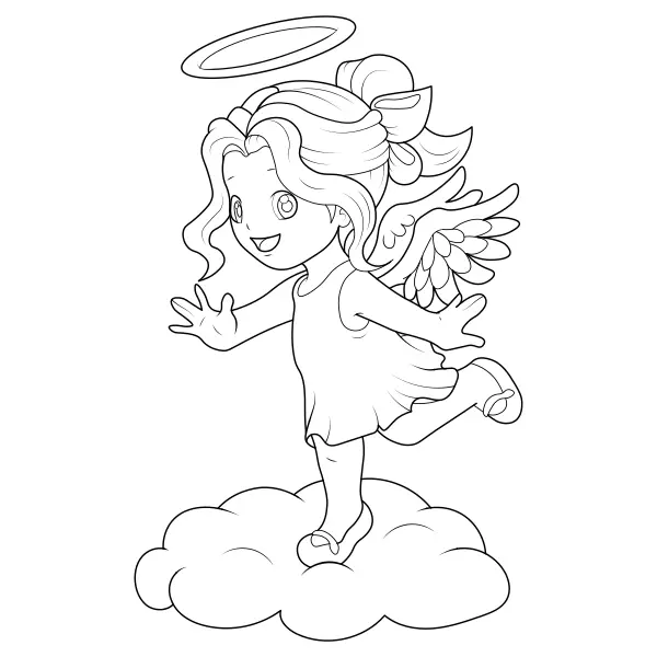 Un angelito | Dibujos para colorear online para niños