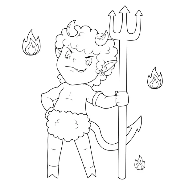 El diablillo | Dibujos para colorear online para niños