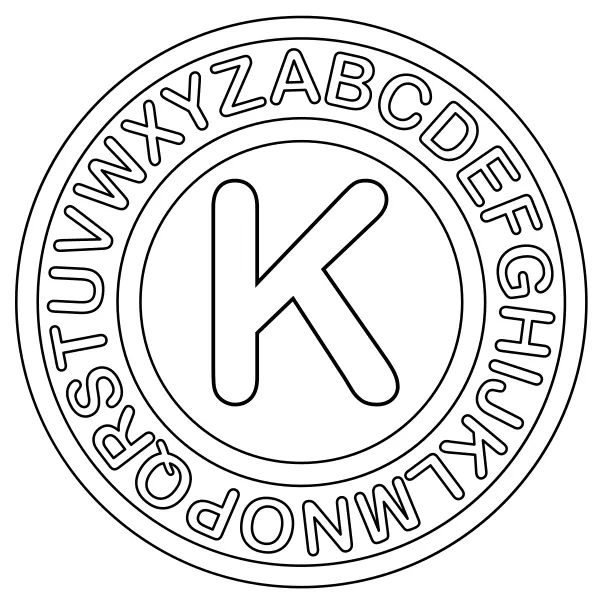 La letra K | Dibujos para colorear online para niños