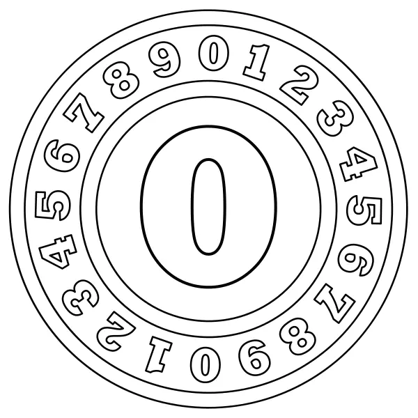 Número 0 | Dibujos para colorear online para niños