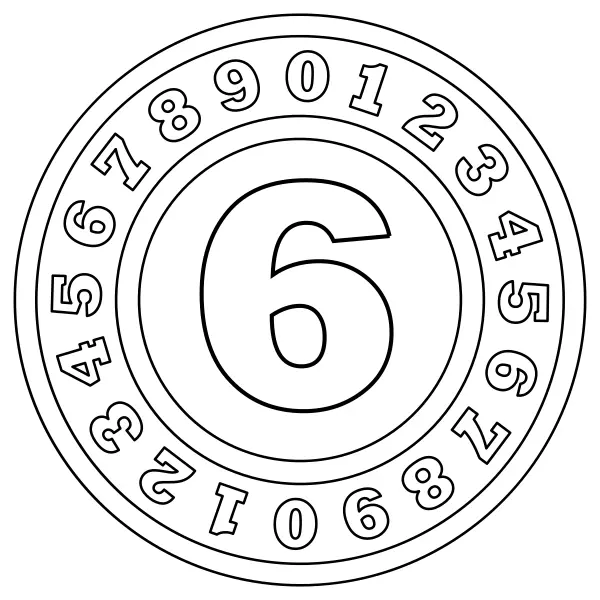 Número 6 | Dibujos para colorear online para niños