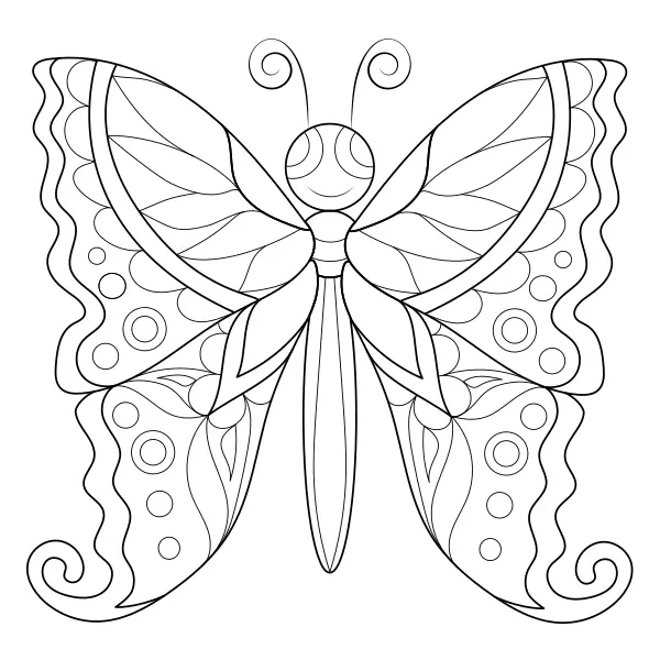 Mandala: mariposa | Dibujos para colorear online para niños