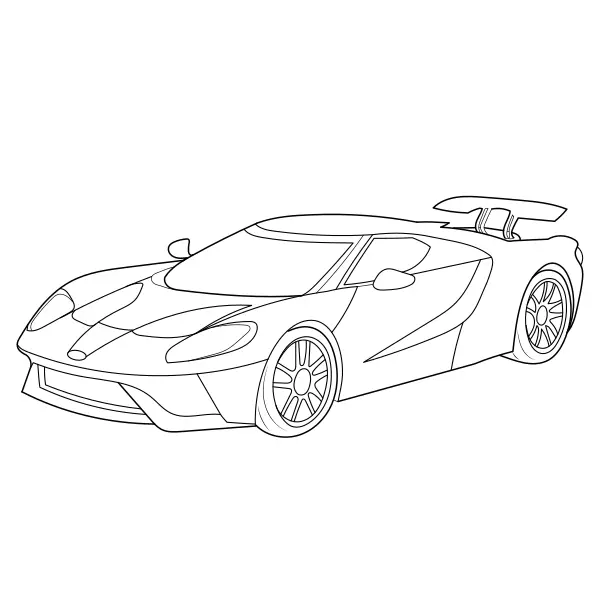 Coche deportivo | Dibujos para colorear online para niños