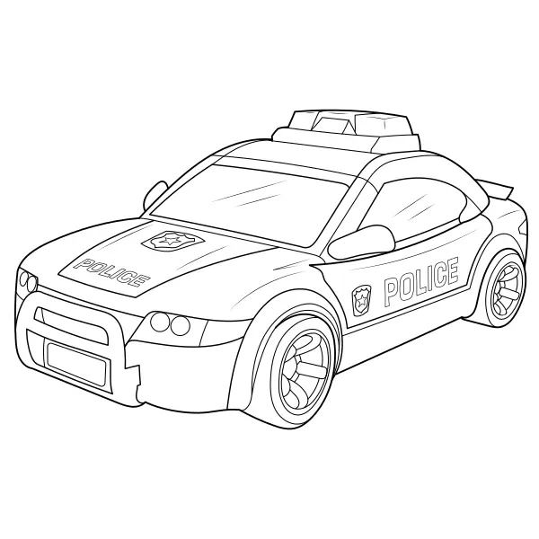 Coche de policía | Dibujos para colorear online para niños