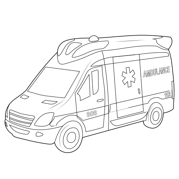 Ambulancia | Dibujos para colorear online para niños