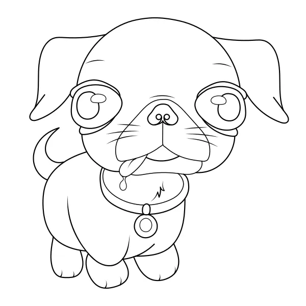 El perro bizco | Dibujos para colorear online para niños