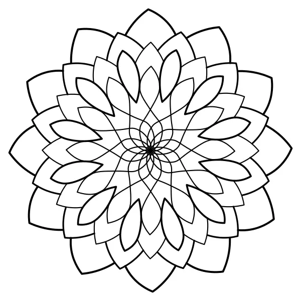 Mandala – flor | Dibujos para colorear online para niños