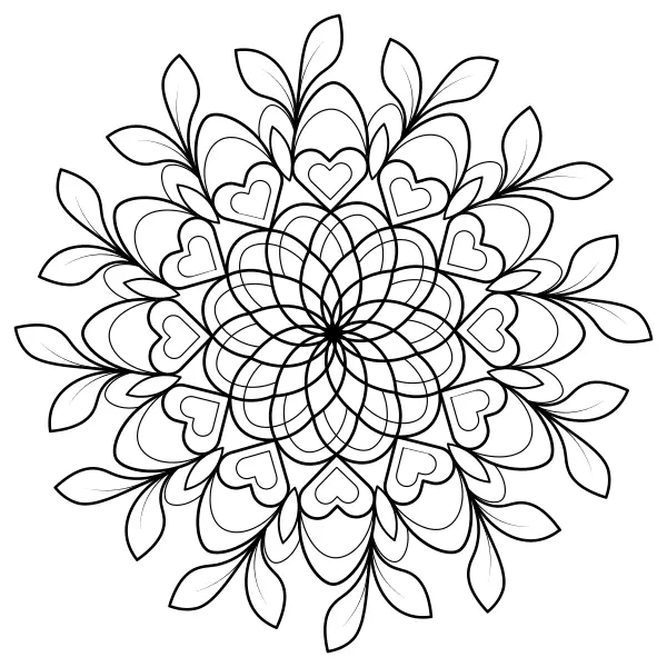 Mandala natural | Dibujos para colorear online para niños