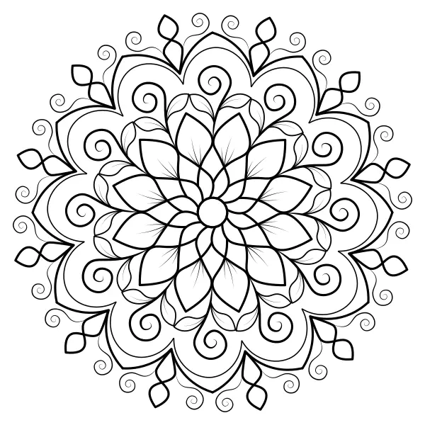 Mandala – Flor 2 | Dibujos para colorear online para niños