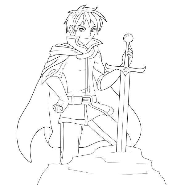 El príncipe del anime | Dibujos para colorear online para niños