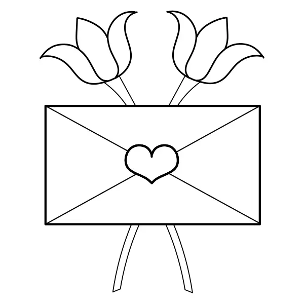 Carta de amor | Dibujos para colorear online para niños