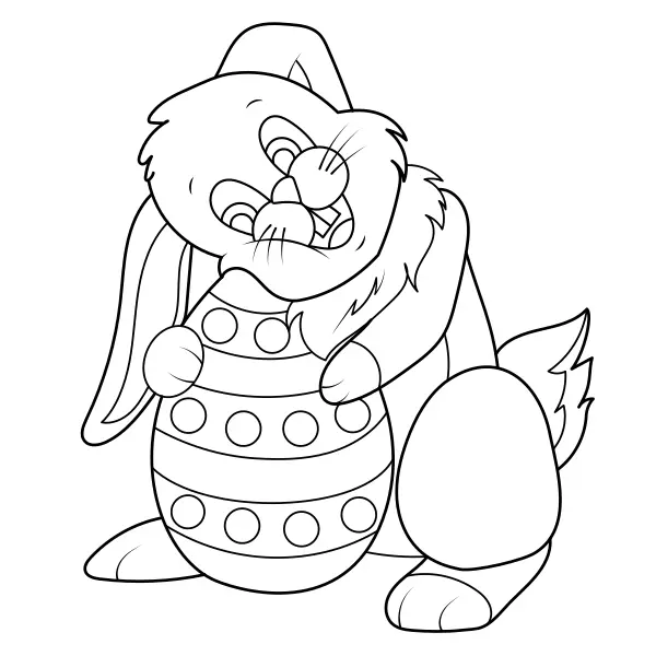 El conejito de Pascua | Dibujos para colorear online para niños