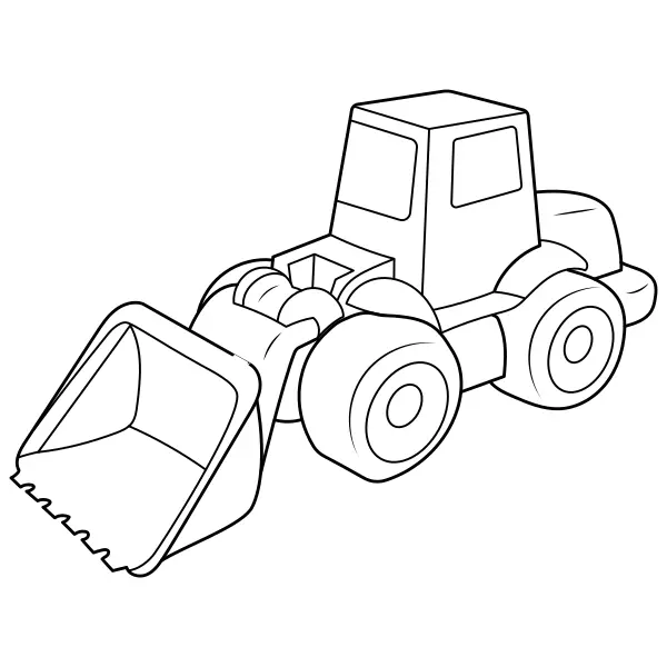 Excavadora | Dibujos para colorear online para niños