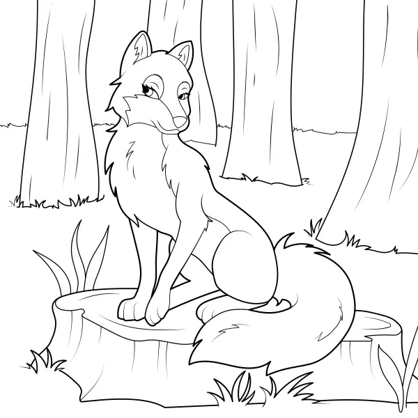 Lobo | Dibujos para colorear online para niños