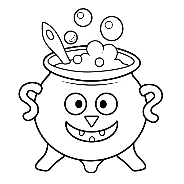 El caldero mágico | Dibujos para colorear online para niños