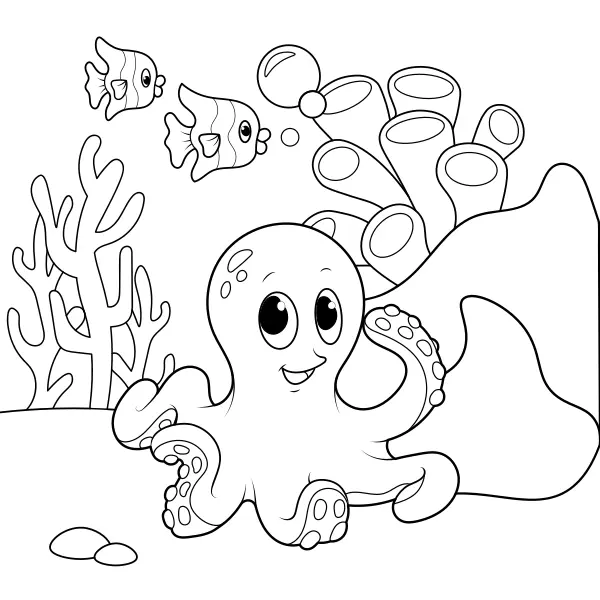 Pulpo | Dibujos para colorear online para niños