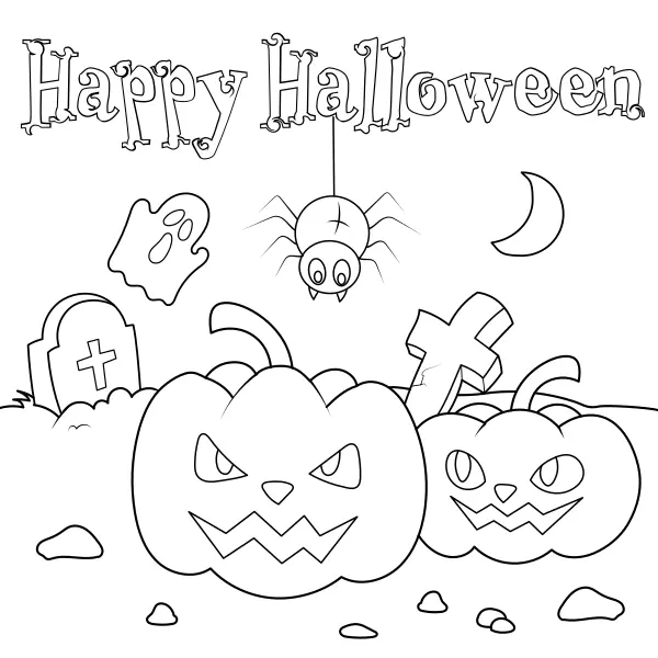 Feliz Halloween | Dibujos para colorear online para niños