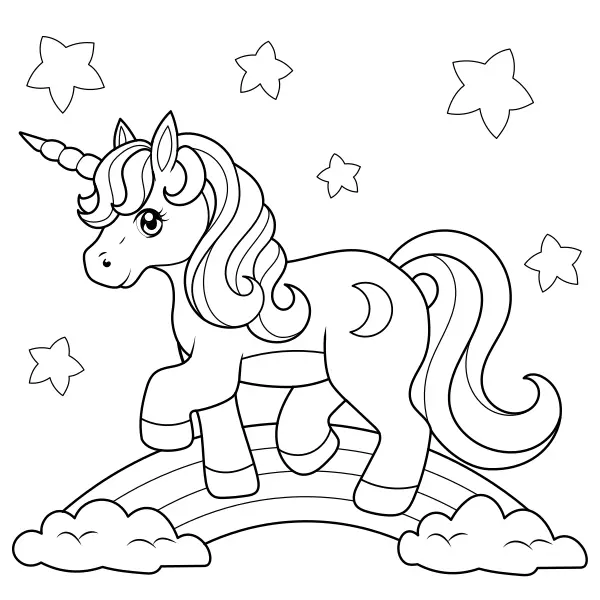 Un unicornio | Dibujos para colorear online para niños