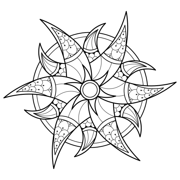 Mandala estelar | Dibujos para colorear online para niños
