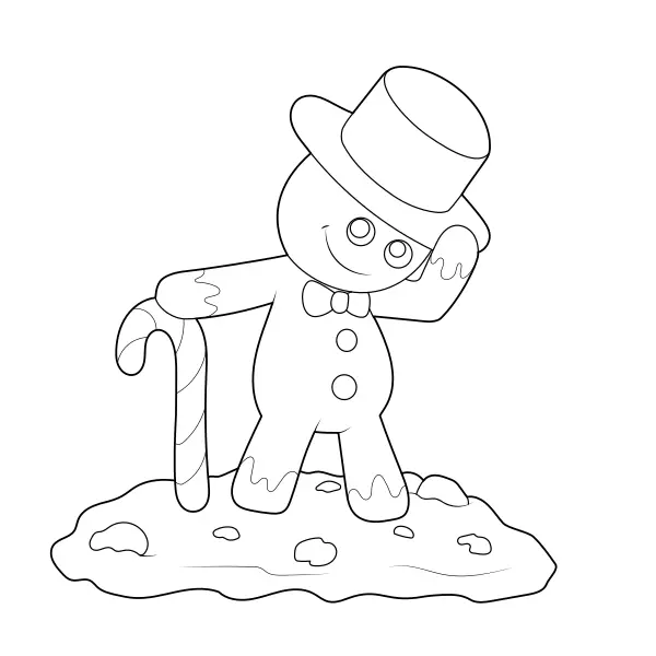 El hombrecito de pan de jengibre | Dibujos para colorear online para niños