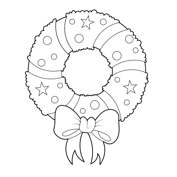 Corona navideña | Dibujos para colorear online para niños