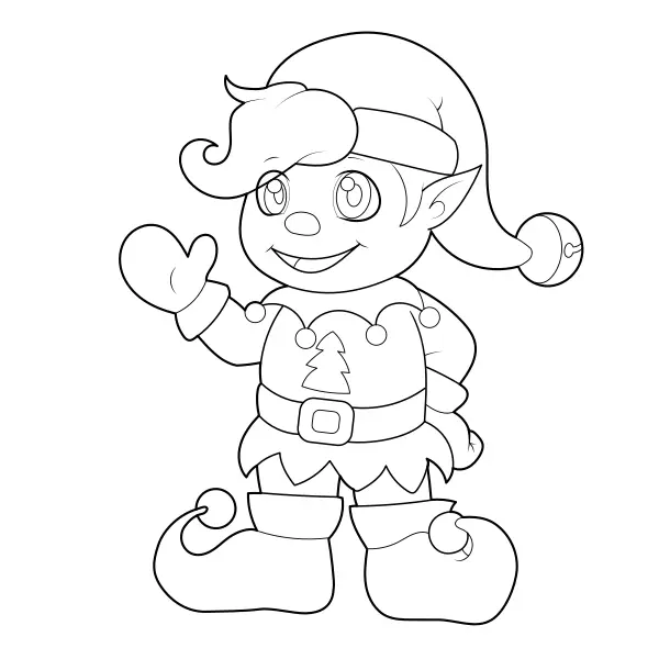 El duendecillo de Navidad | Dibujos para colorear online para niños