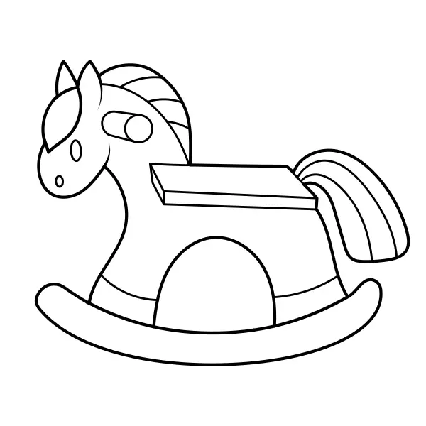 Caballito de balancín | Dibujos para colorear online para niños