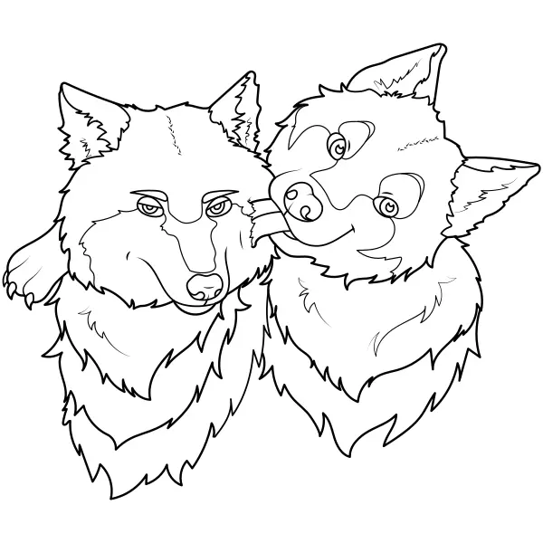 Los lobos | Dibujos para colorear online para niños