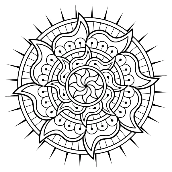 Mandala solar | Dibujos para colorear online para niños