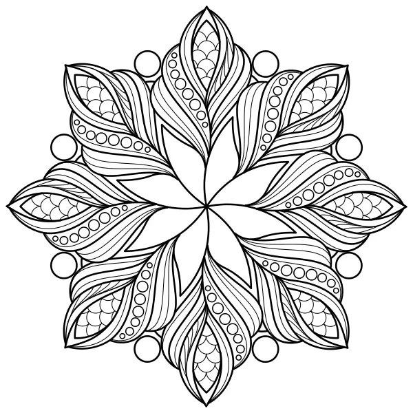 Mandala girado | Dibujos para colorear online para niños