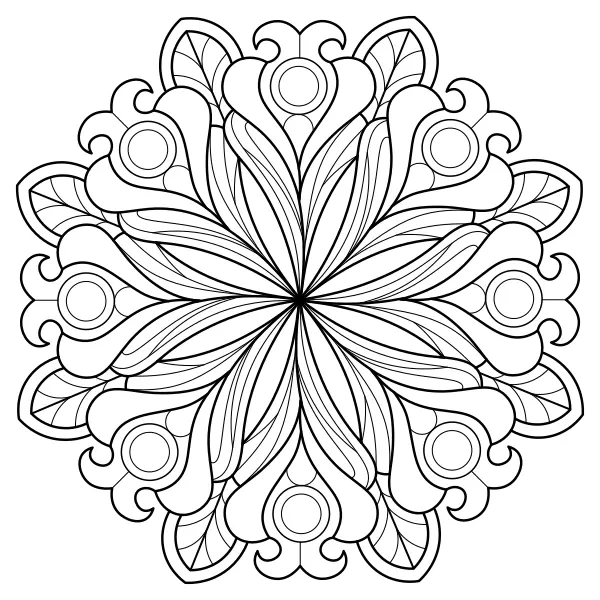 Mandala floral | Dibujos para colorear online para niños