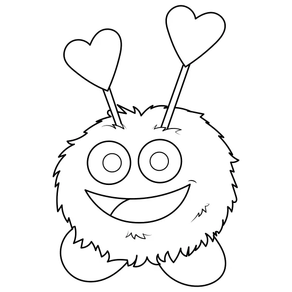 La muflita de San Valentín | Dibujos para colorear online para niños