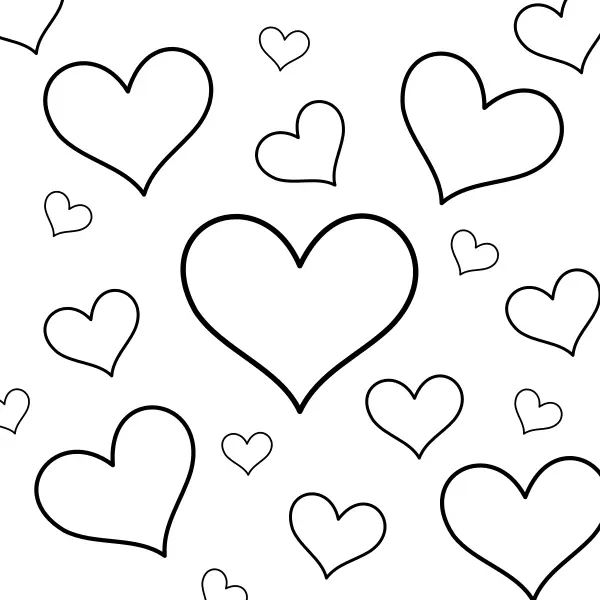 Corazones | Dibujos para colorear online para niños