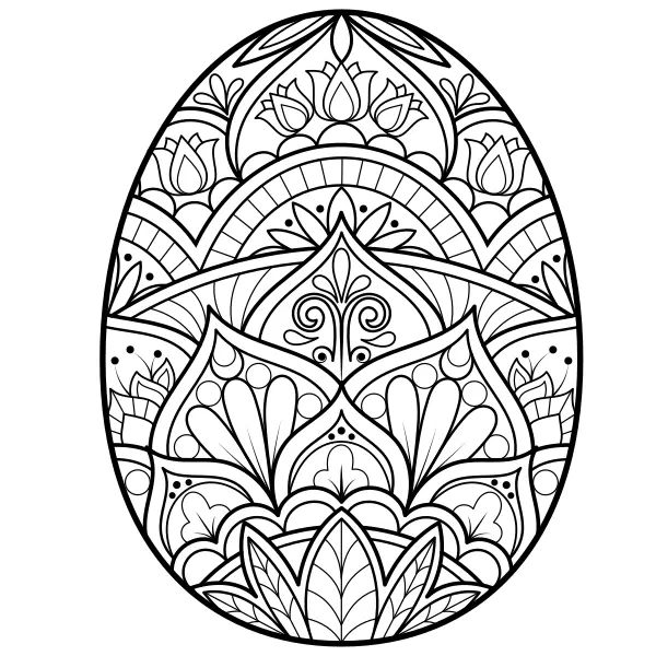 Mandala – El huevo | Dibujos para colorear online para niños