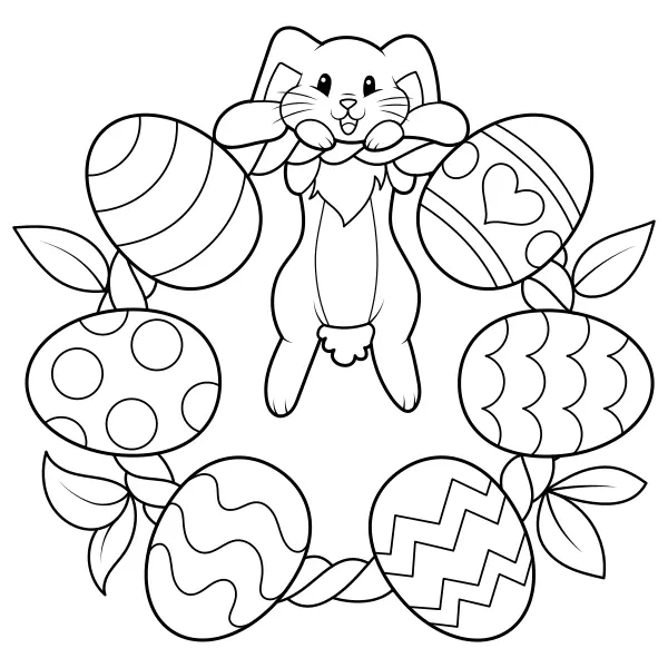Corona de Pascua | Dibujos para colorear online para niños