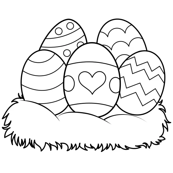 Huevos de Pascua | Dibujos para colorear online para niños
