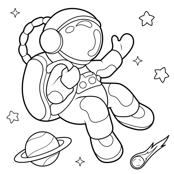Astronauta | Dibujos para colorear online para niños