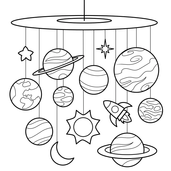 Juguete espacial | Dibujos para colorear online para niños