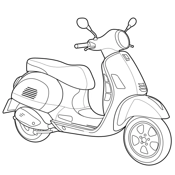 Scooter | Dibujos para colorear online para niños