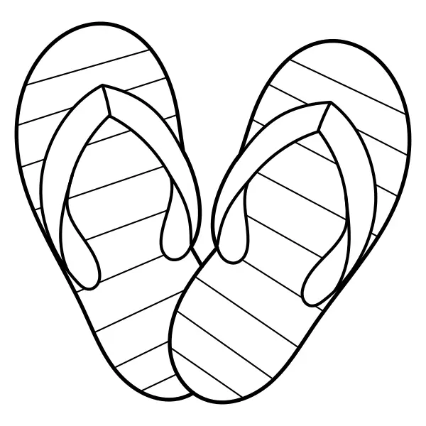 Chanclas de playa | Dibujos para colorear online para niños