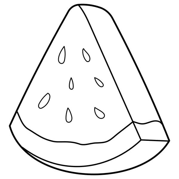 Sandía | Dibujos para colorear online para niños