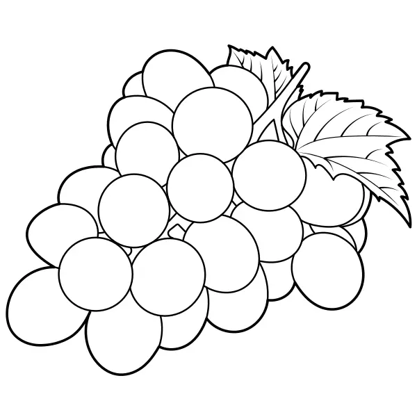Uvas | Dibujos para colorear online para niños