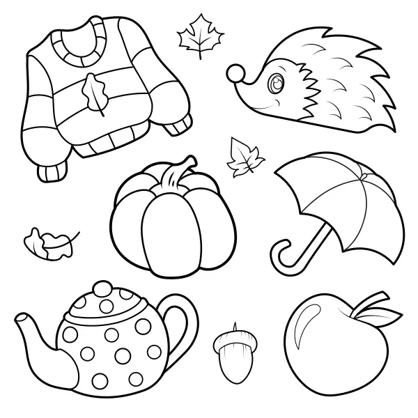Motivos otoñales | Dibujos para colorear online para niños