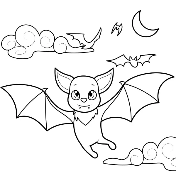 Murciélagos | Dibujos para colorear online para niños
