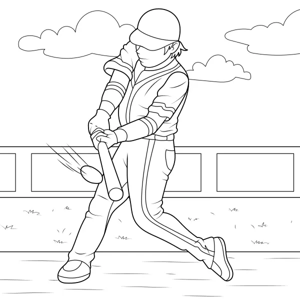 Jugador de béisbol | Dibujos para colorear online para niños