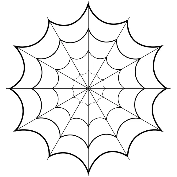 Mandala: una telaraña | Dibujos para colorear online para niños