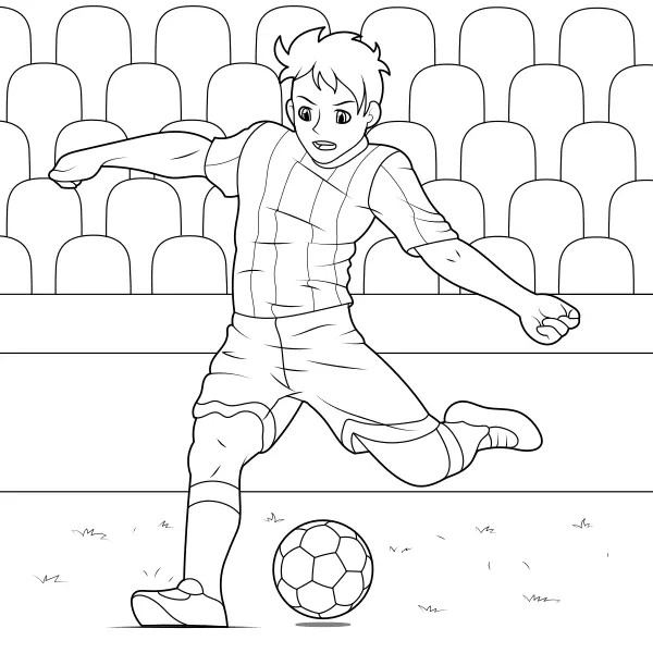 Futbolista | Dibujos para colorear online para niños
