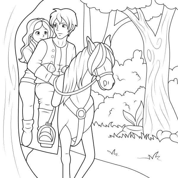 Paseo por el bosque | Dibujos para colorear online para niños