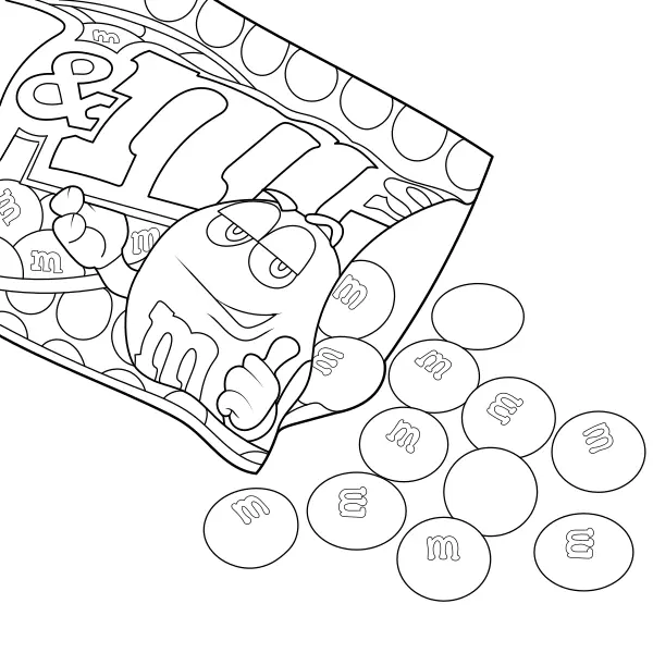 M&Ms | Dibujos para colorear online para niños